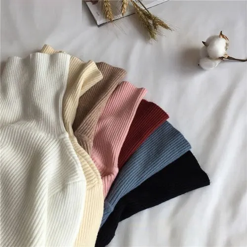 Autumn And Winter Bottoming Shirt New Style Long-sleeved Warm Solid Color Sweater