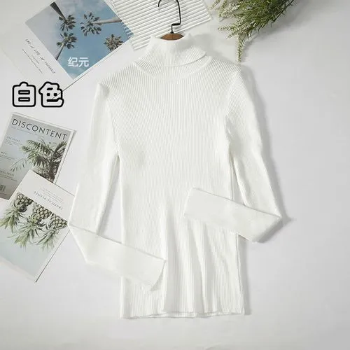 Autumn And Winter Bottoming Shirt New Style Long-sleeved Warm Solid Color Sweater