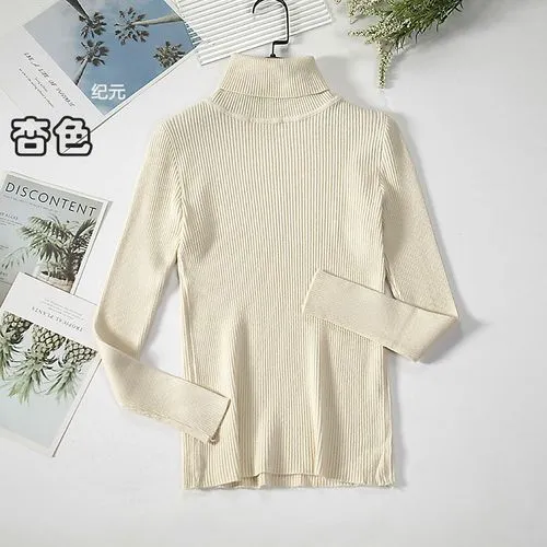 Autumn And Winter Bottoming Shirt New Style Long-sleeved Warm Solid Color Sweater