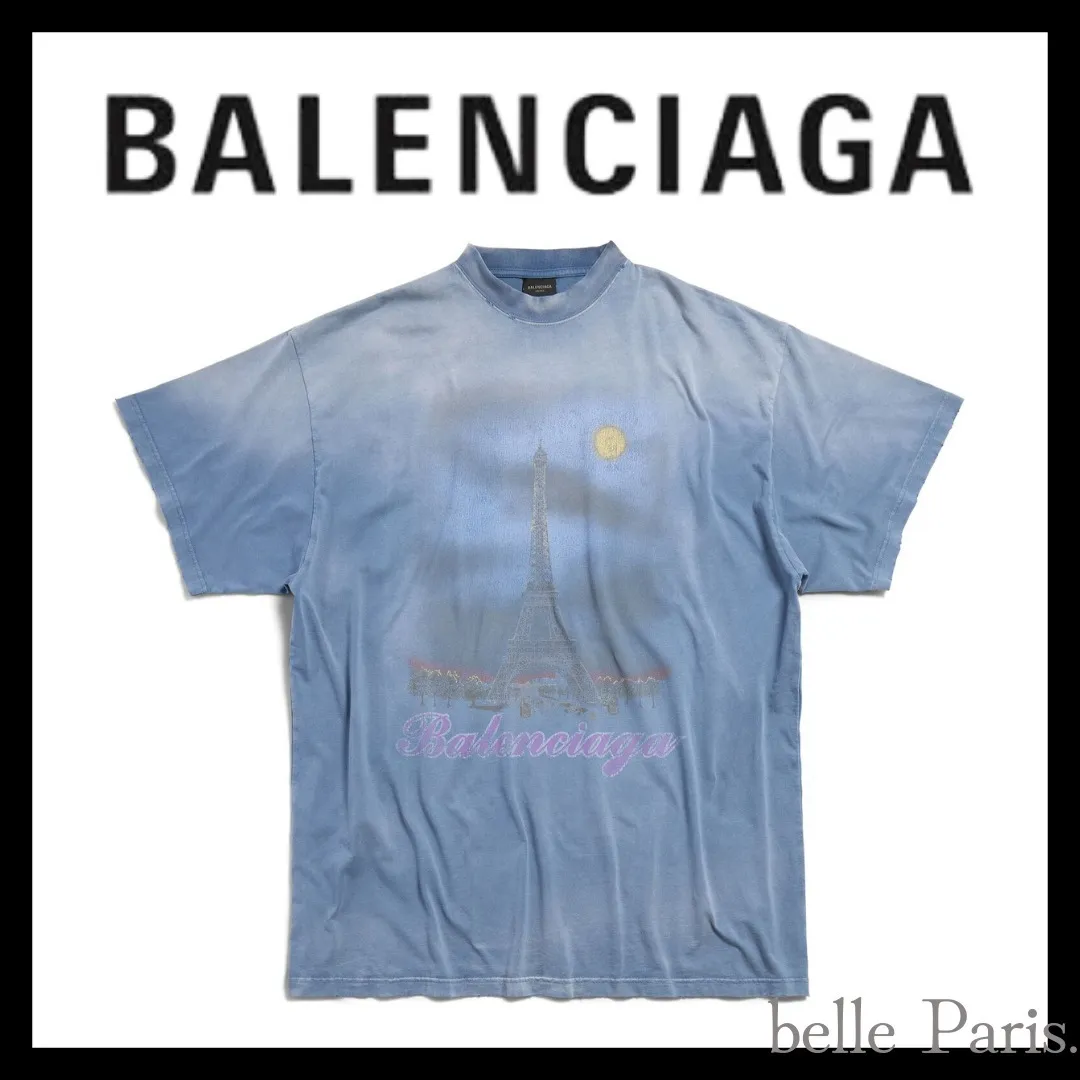 Balenciaga Paris Moon T-shirt Oversized Light Pink-description, pricing, where to buy, availability.