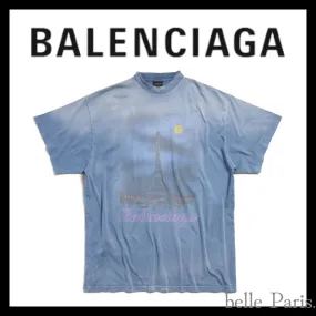 Balenciaga Paris Moon T-shirt Oversized Light Pink-description, pricing, where to buy, availability.