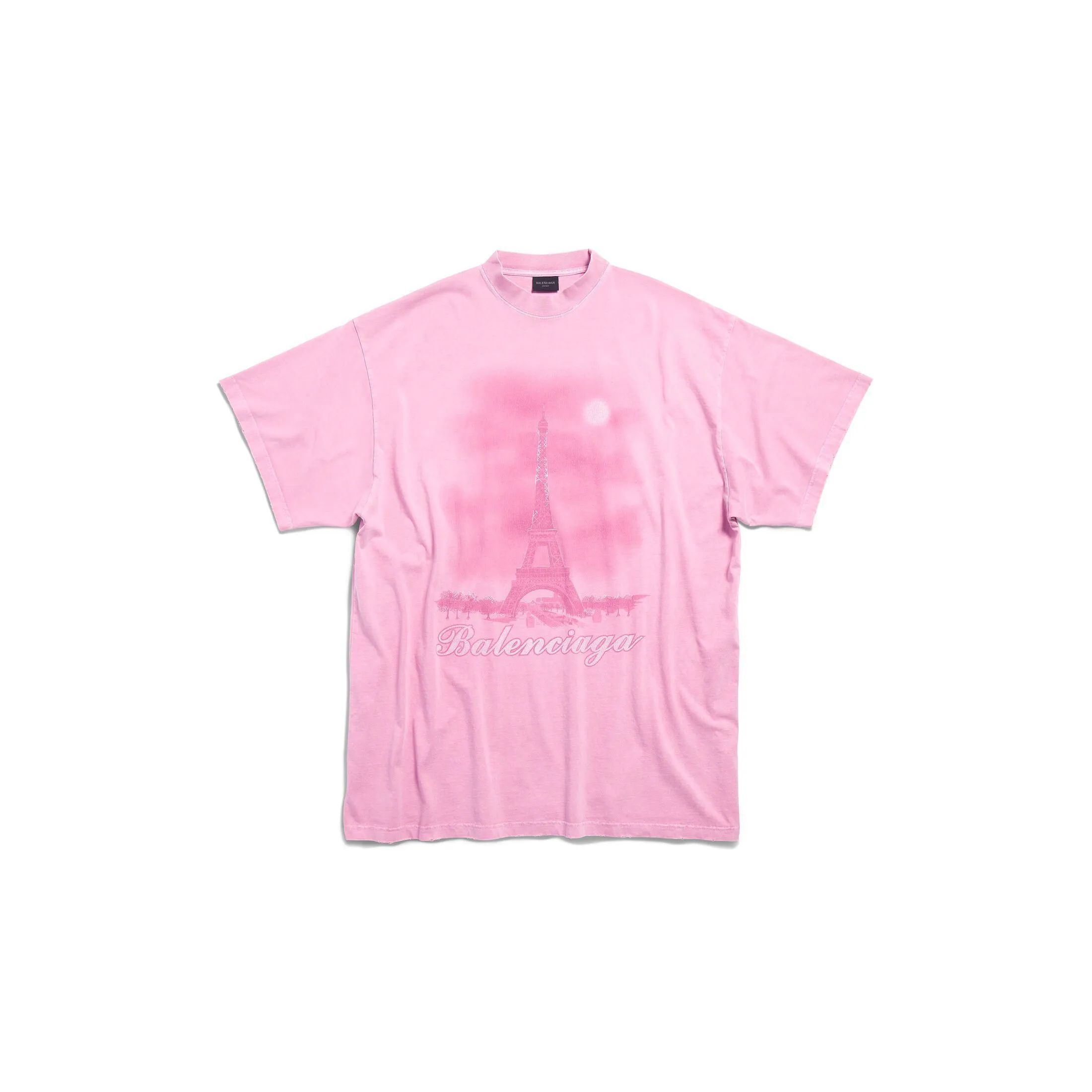 Balenciaga Paris Moon T-shirt Oversized Light Pink-description, pricing, where to buy, availability.