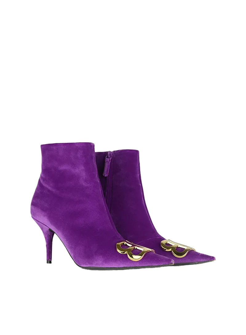 Balenciaga Stivaletti in velluto viola - N. 39