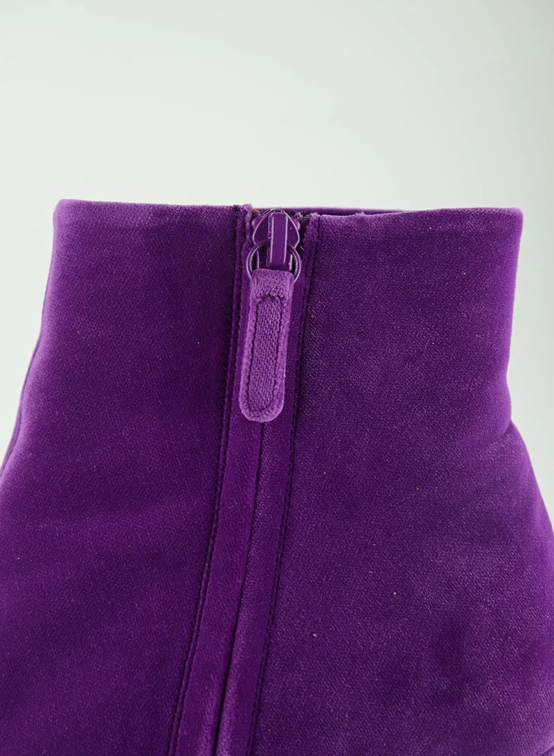 Balenciaga Stivaletti in velluto viola - N. 39