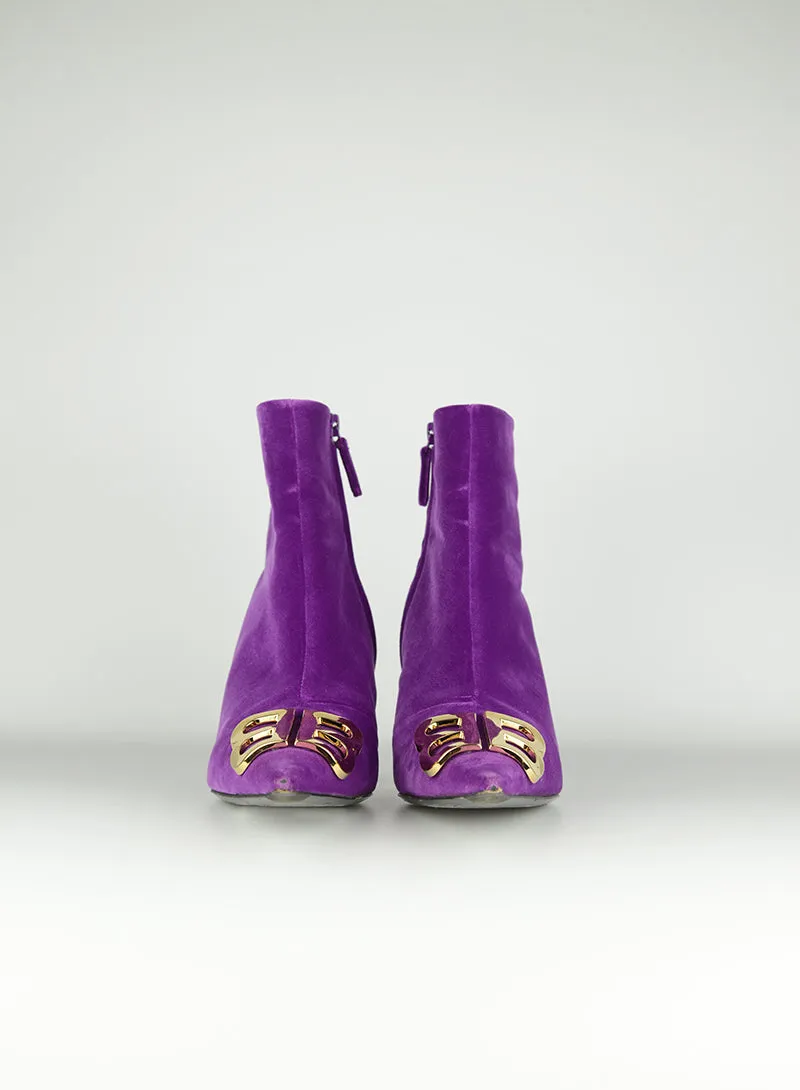 Balenciaga Stivaletti in velluto viola - N. 39