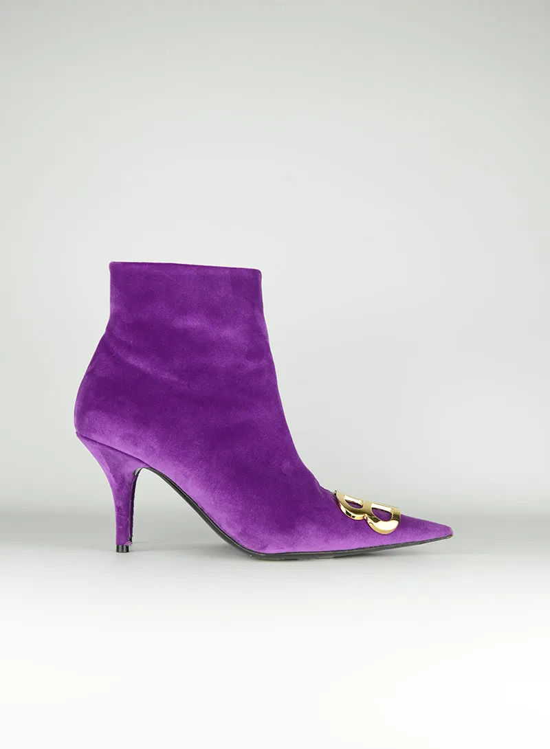 Balenciaga Stivaletti in velluto viola - N. 39