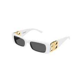 Balenciaga Sunglass Woman White Gold Grey BB0096S-011