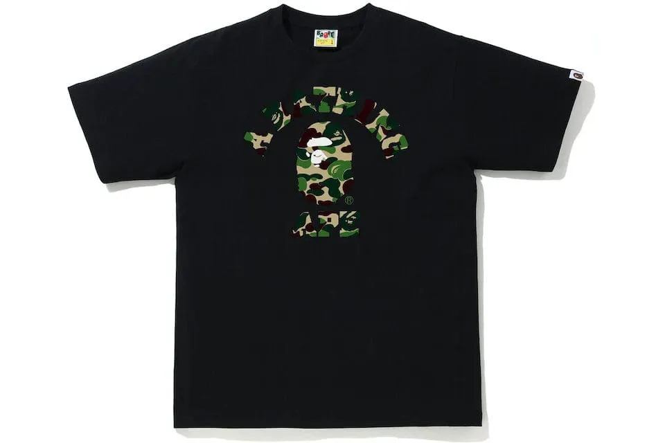 BAPE ABC Camo College Tee - Black/Green