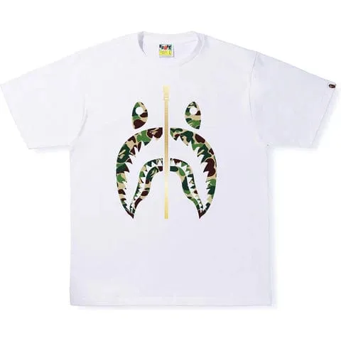 BAPE ABC Camo Shark Shirt in White and Green - Shop Now