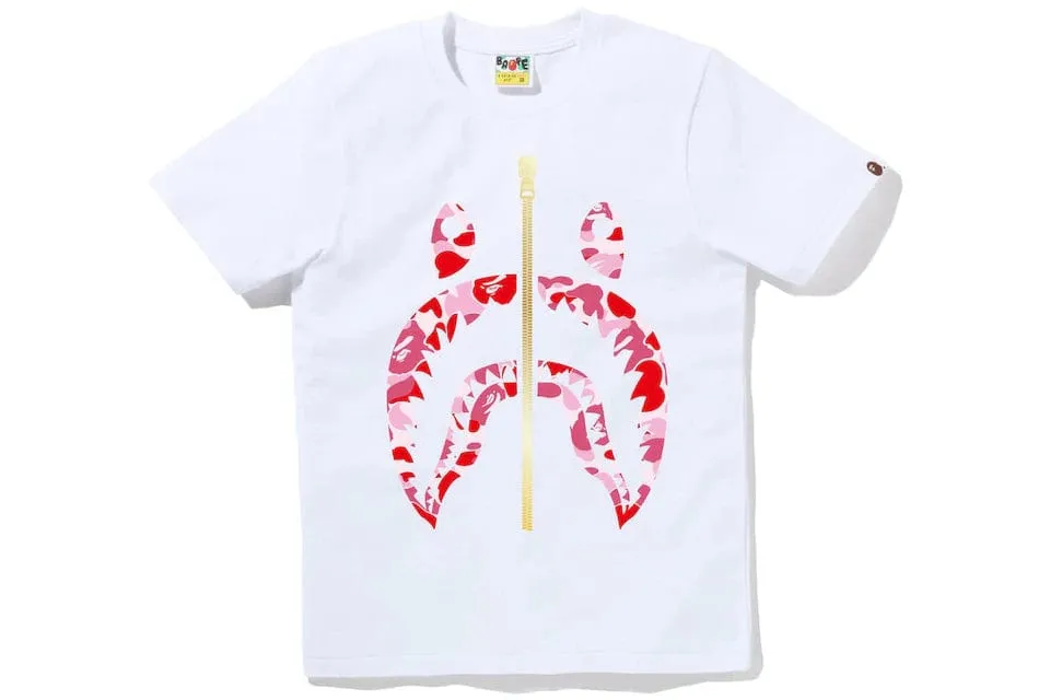 BAPE ABC Camo Shark Tee - White/Pink | Spring/Summer 2022