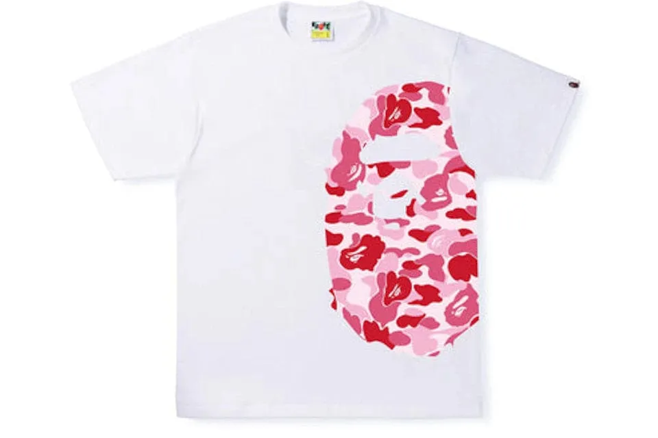 BAPE ABC Side Tee in White/Pink