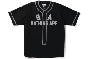 Bape black baseball shirt.