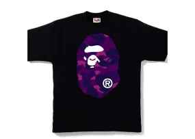 BAPE Black Purple Color Camo Big Ape Head Tee