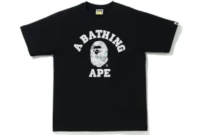 BAPE black space camo college print tee