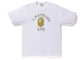 BAPE Glitter College T-shirt White/Gold - Buy Online