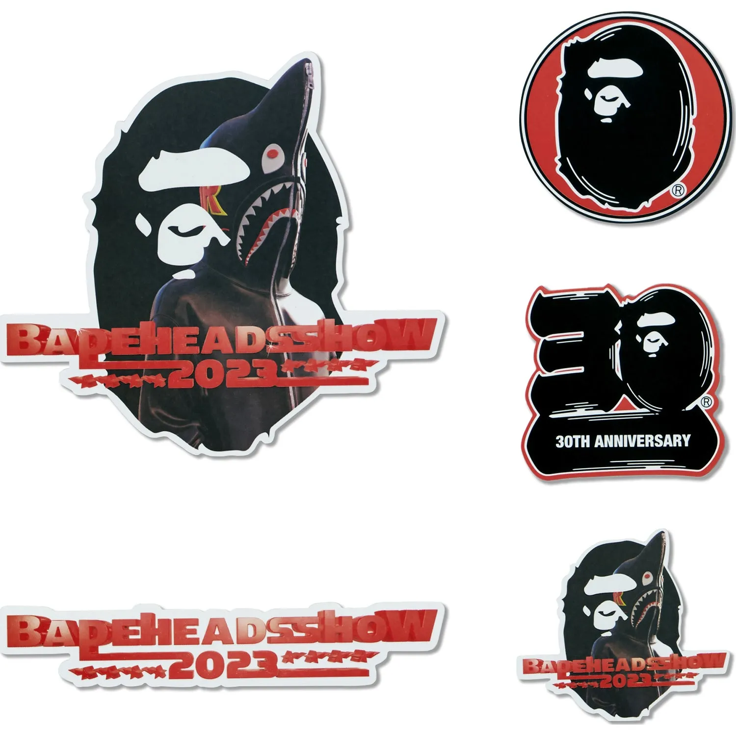 BAPE HEADS SHOW BAPE STICKERS SET