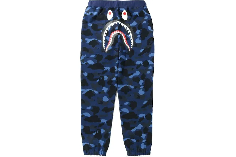 Bape Navy Camo Shark Sweatpants