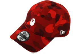 BAPE New Era Color Camo Ape Head 9Twenty Cap Red