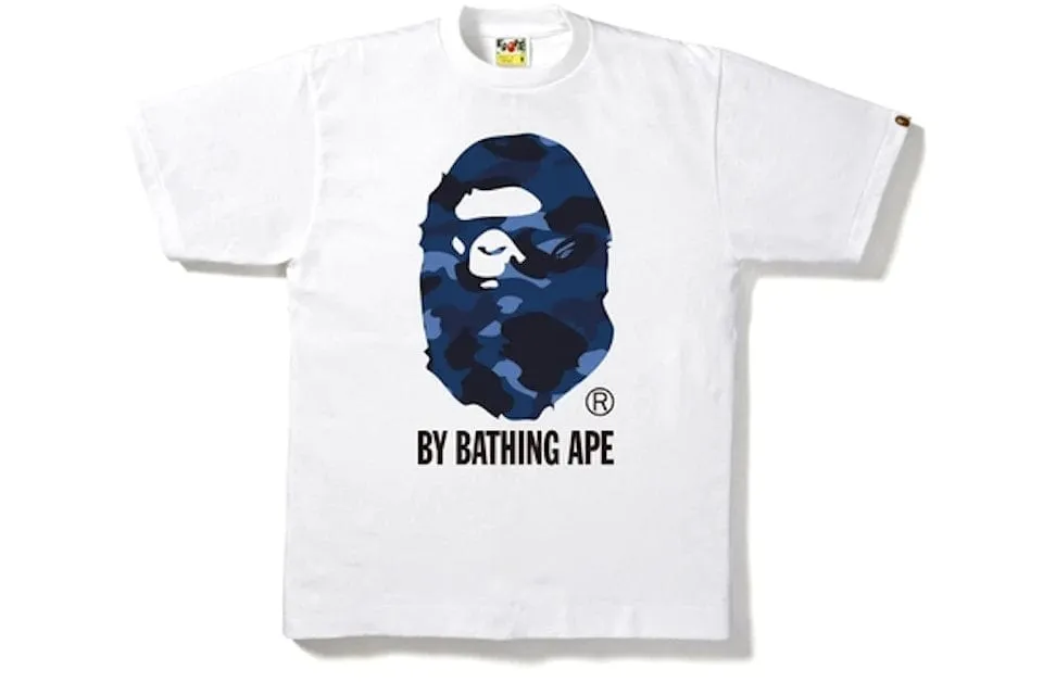 Bape white and blue big ape head t-shirt