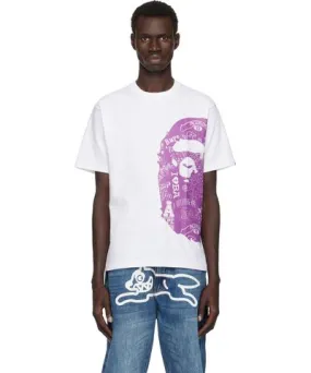 BAPE White Comic Art Big Ape Head T-shirt