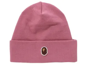 Bathing Ape Pink Silicon Ape Head Knit Cap xld