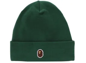 Bathing Ape Silicon Ape Head Knit Cap - Green xld