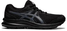 Black and Carrier Grey Asics Kids CONTEND 7 GS for Sale