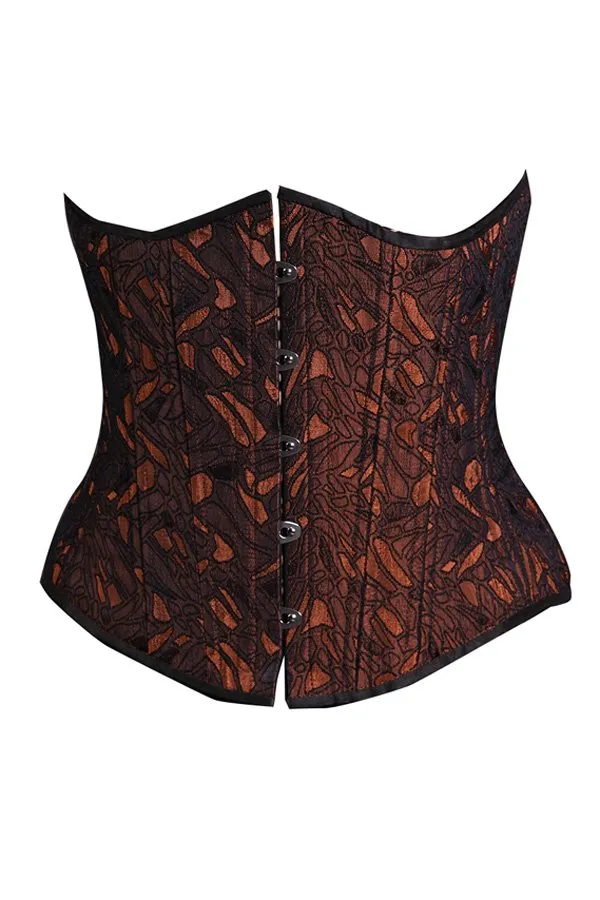 Black Iris Steampunk Pebbles Under Bust Corset