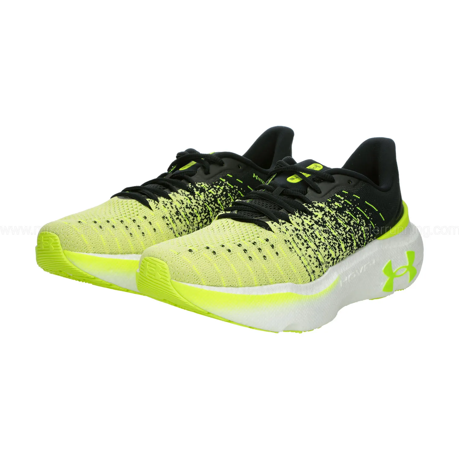 Black yellow Under Armour Infinite Elite shoes