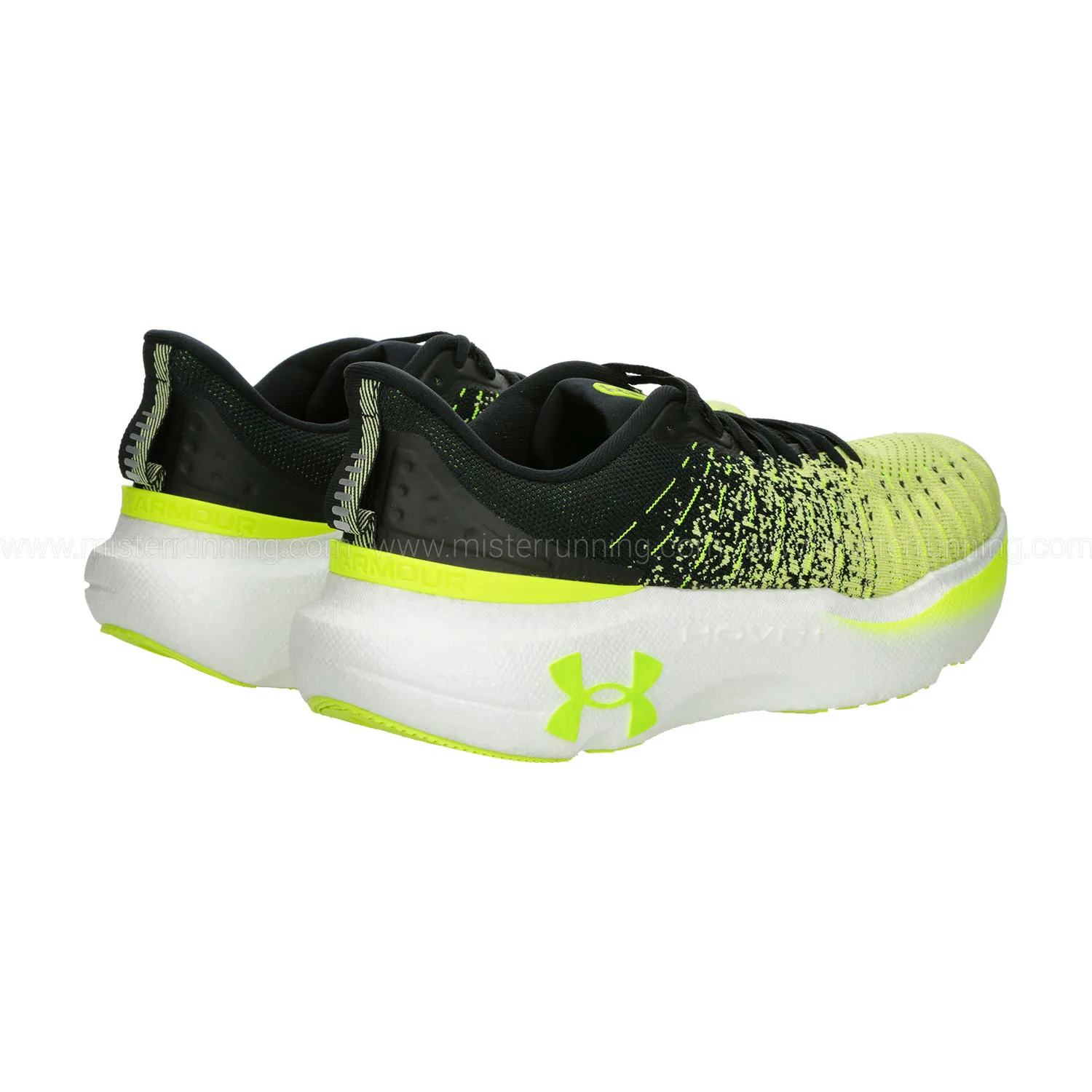 Black yellow Under Armour Infinite Elite shoes