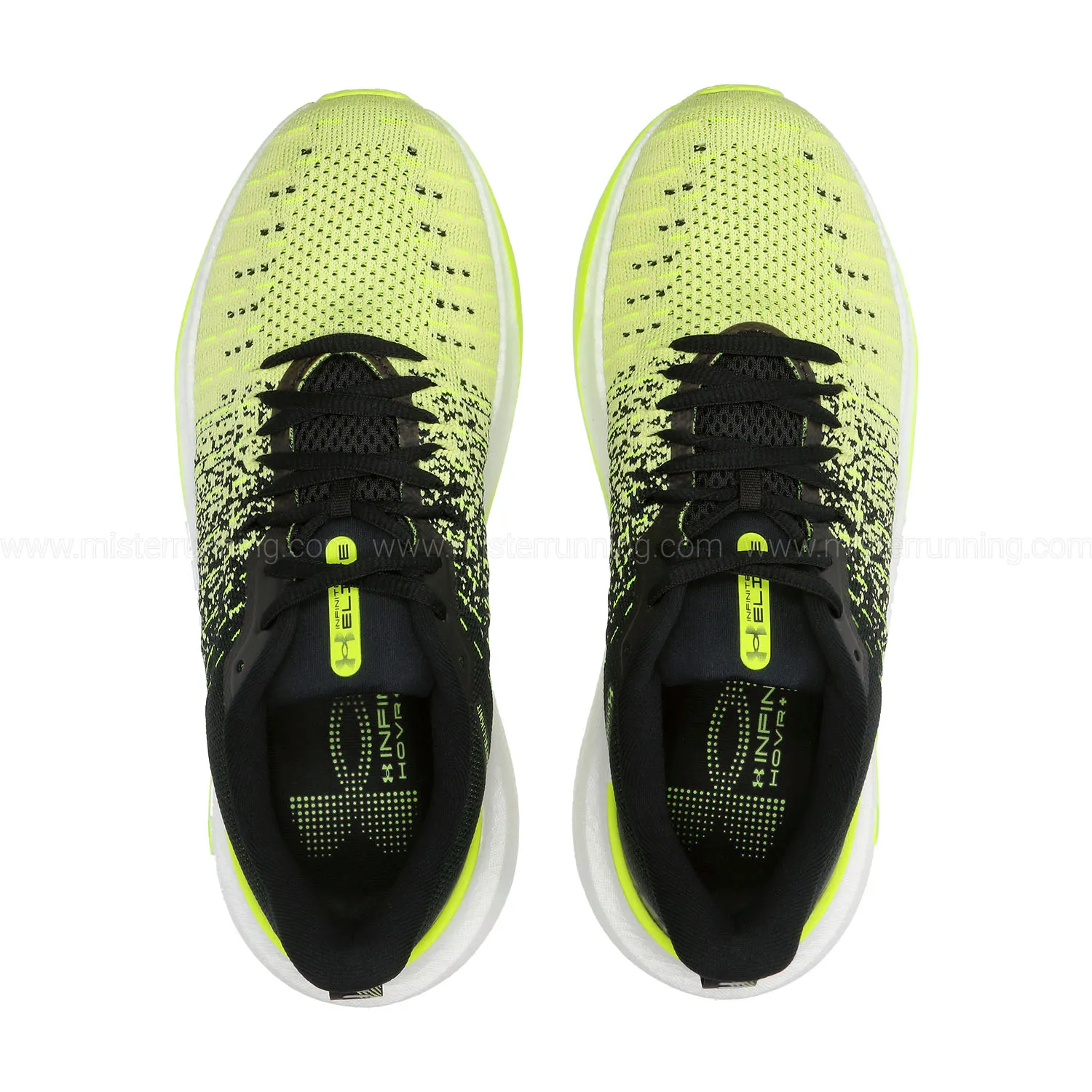 Black yellow Under Armour Infinite Elite shoes