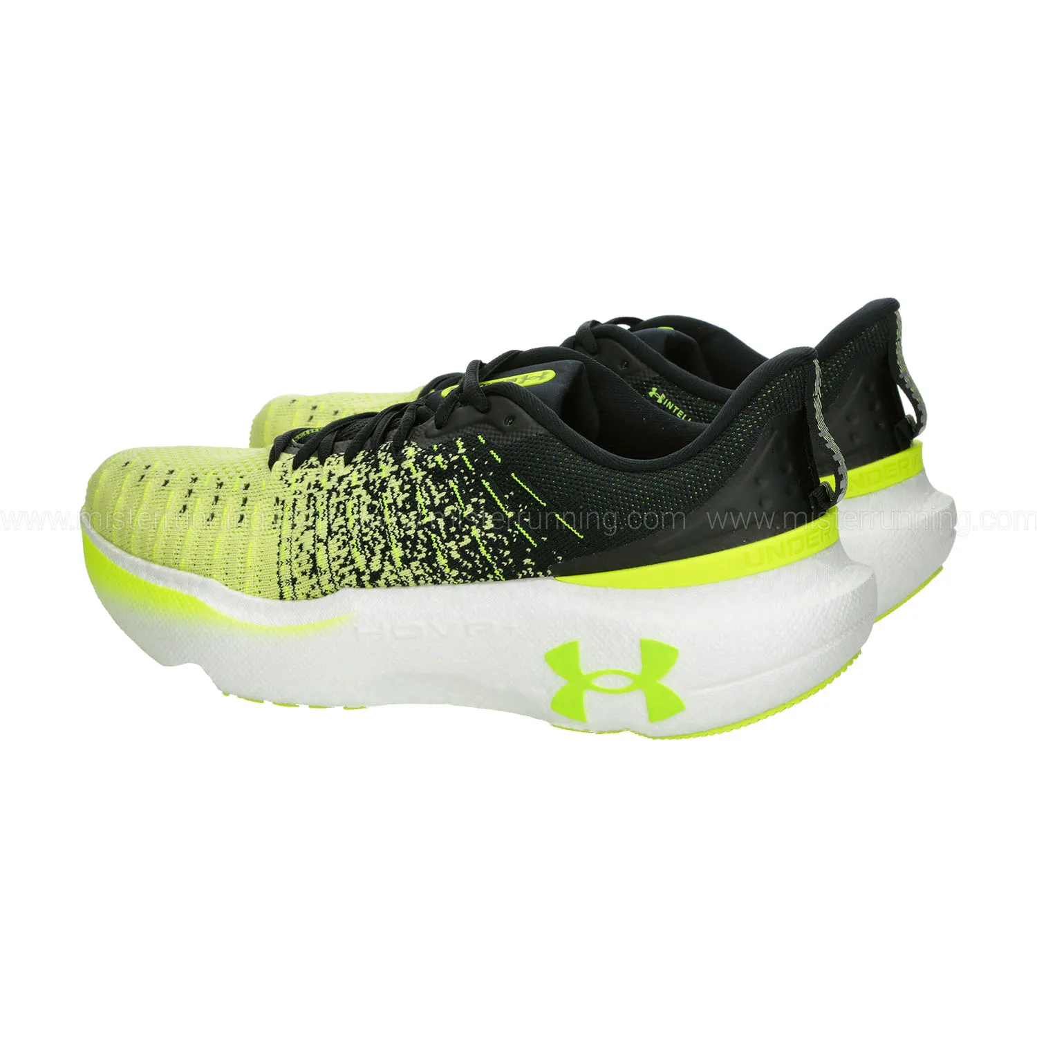 Black yellow Under Armour Infinite Elite shoes