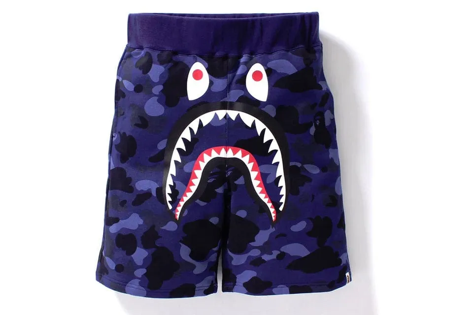 Blue BAPE Shark Shorts.