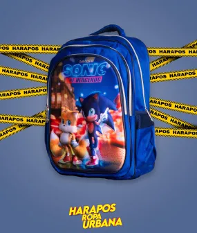 Blue relief Sonic children's backpack