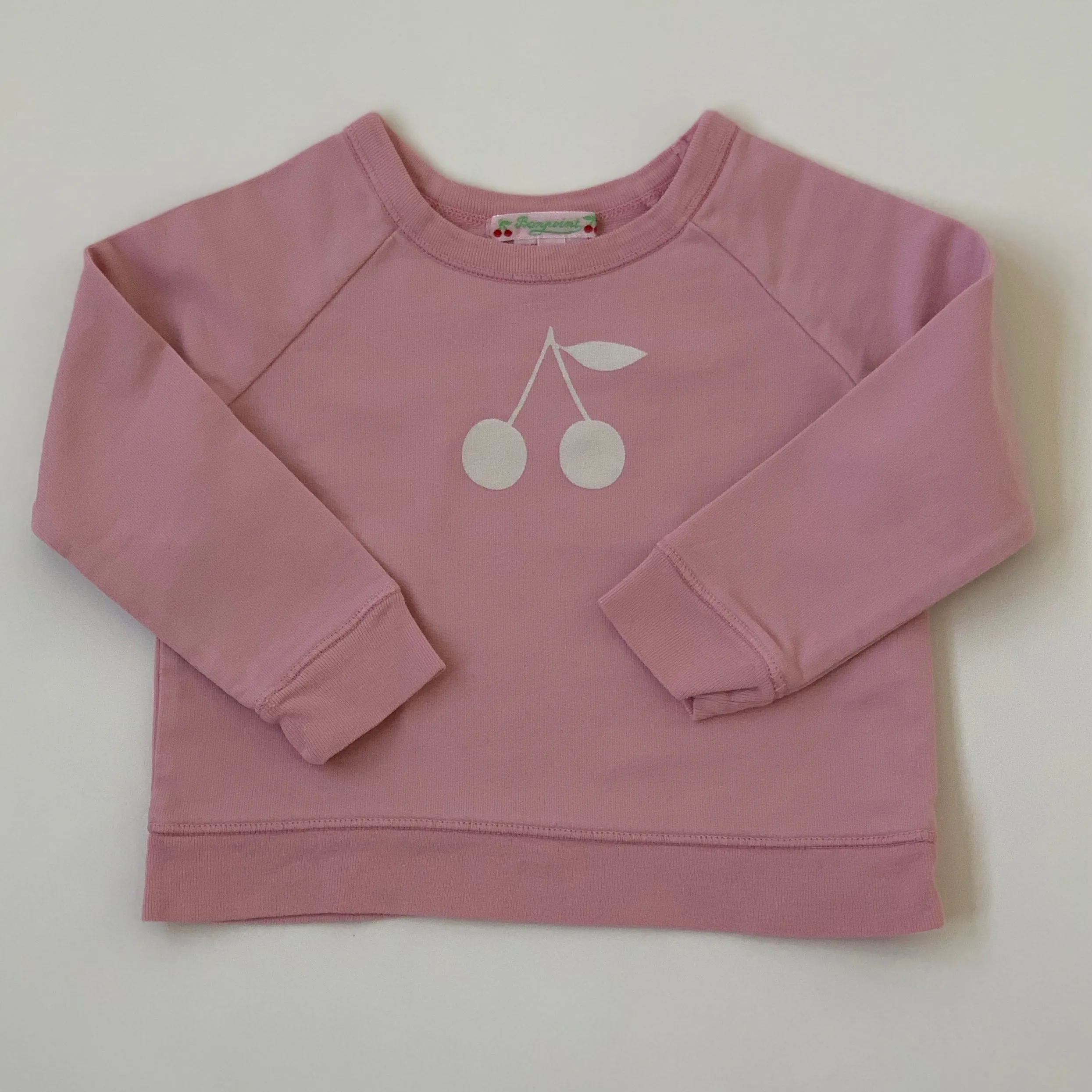 Bonpoint Pink Cherry Sweatshirt 18 Months