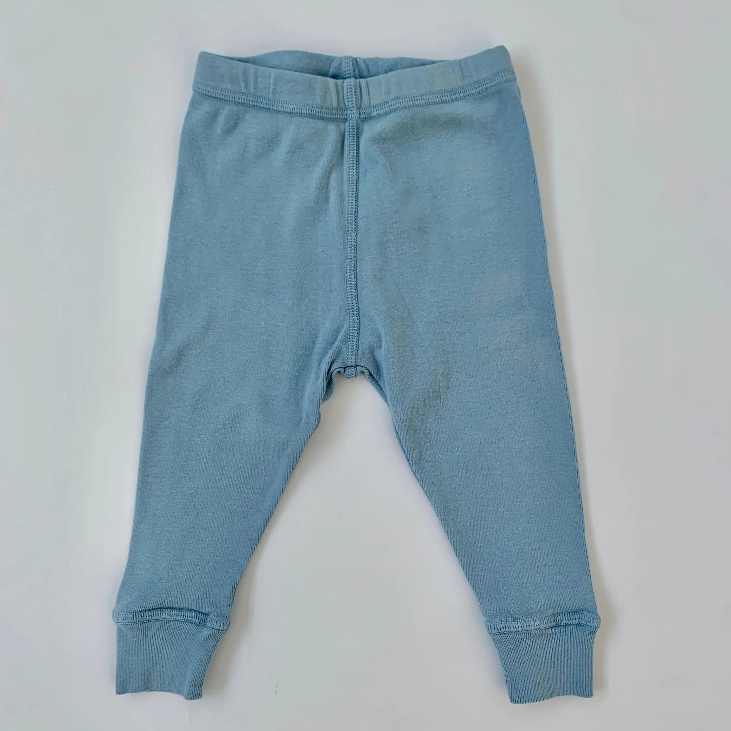 Bonton Blue Cotton Leggings: Size 6 Months