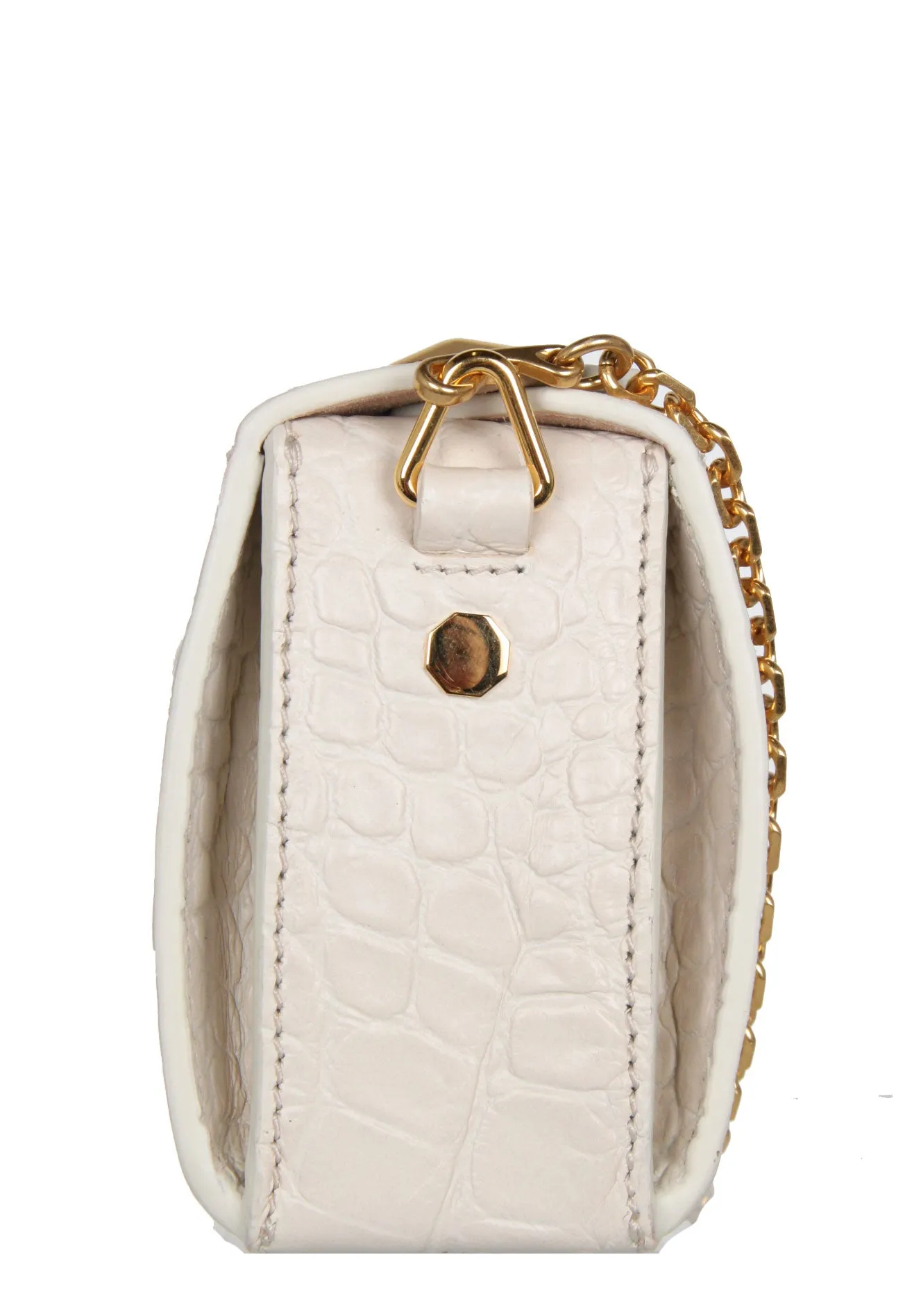 Box Bag Nano Croc, Bone/Gold - Shop now for the stylish Box Bag Nano Croc in Bone/Gold. Perfect for any occasion, this mini bag 