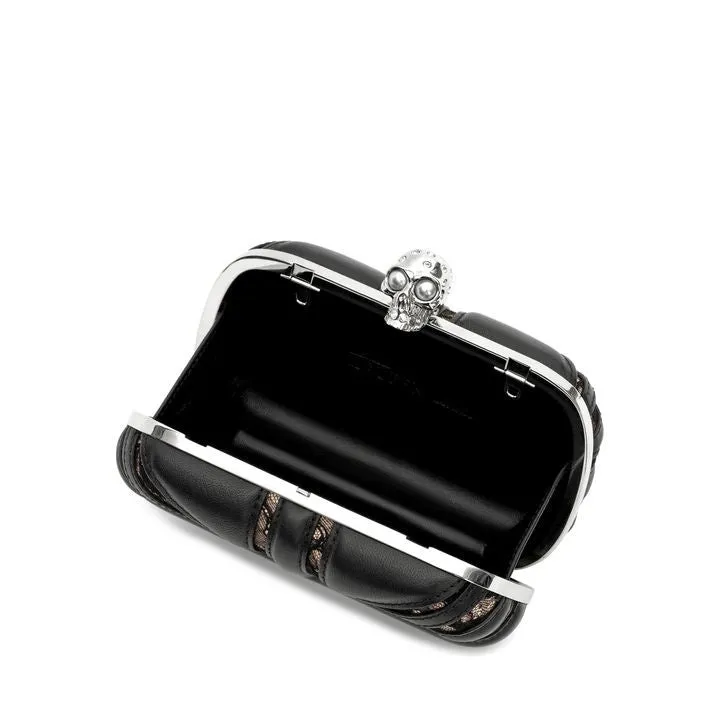 Brittiana Black/Teint Box Clutch with chain