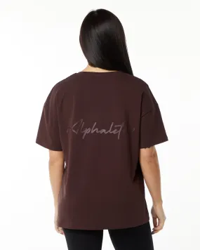 Burgundy Oversized Tee Signature