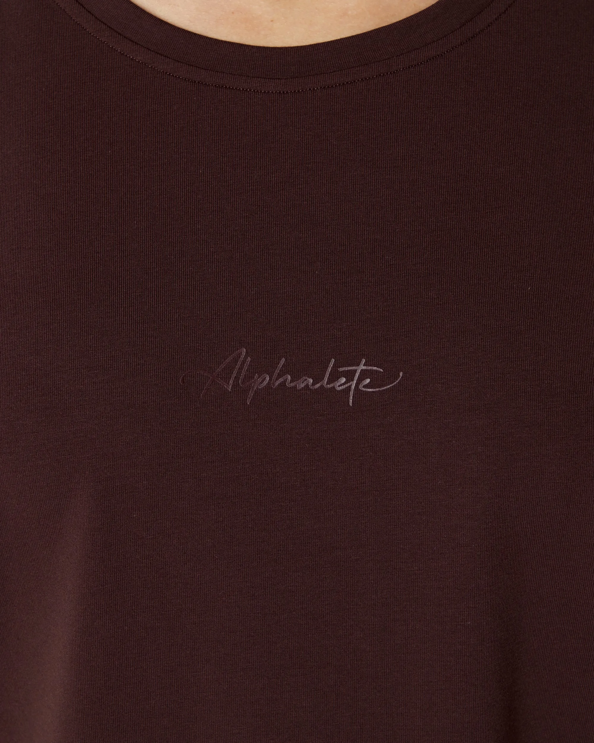 Burgundy Oversized Tee Signature