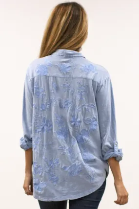 Caite Marcela shirt, embroidered back