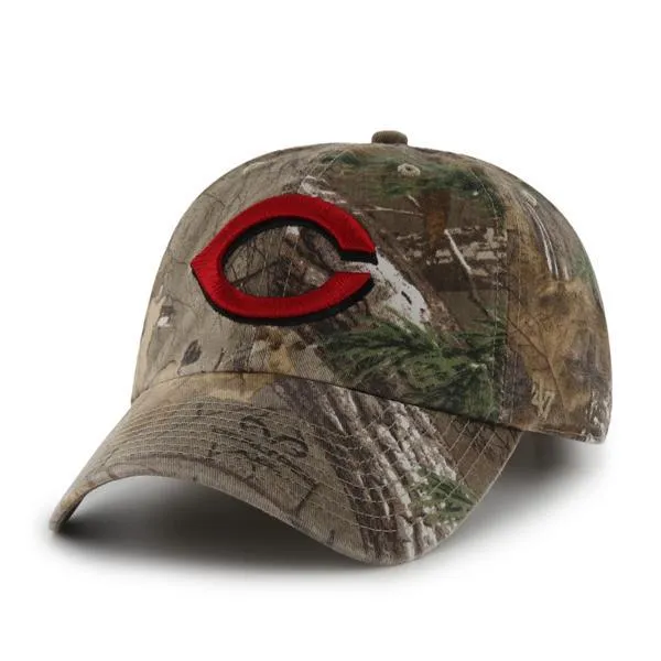 Cincinnati Reds 47 Brand Realtree Camo Clean Up Slouch Adjustable Hat Cap