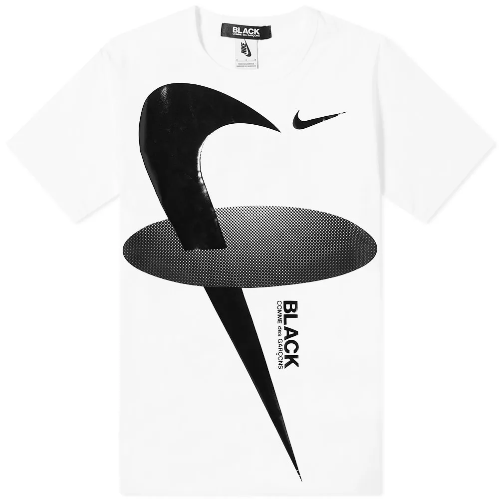 Comme des Garçons Black x Nike Swoosh Hole TeeWhite