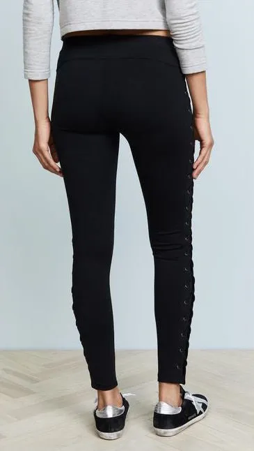 David Lerner Black X-Cross Legging with Lace Up