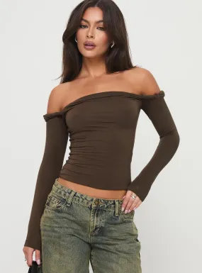 Dusky Long Sleeve Top Khaki