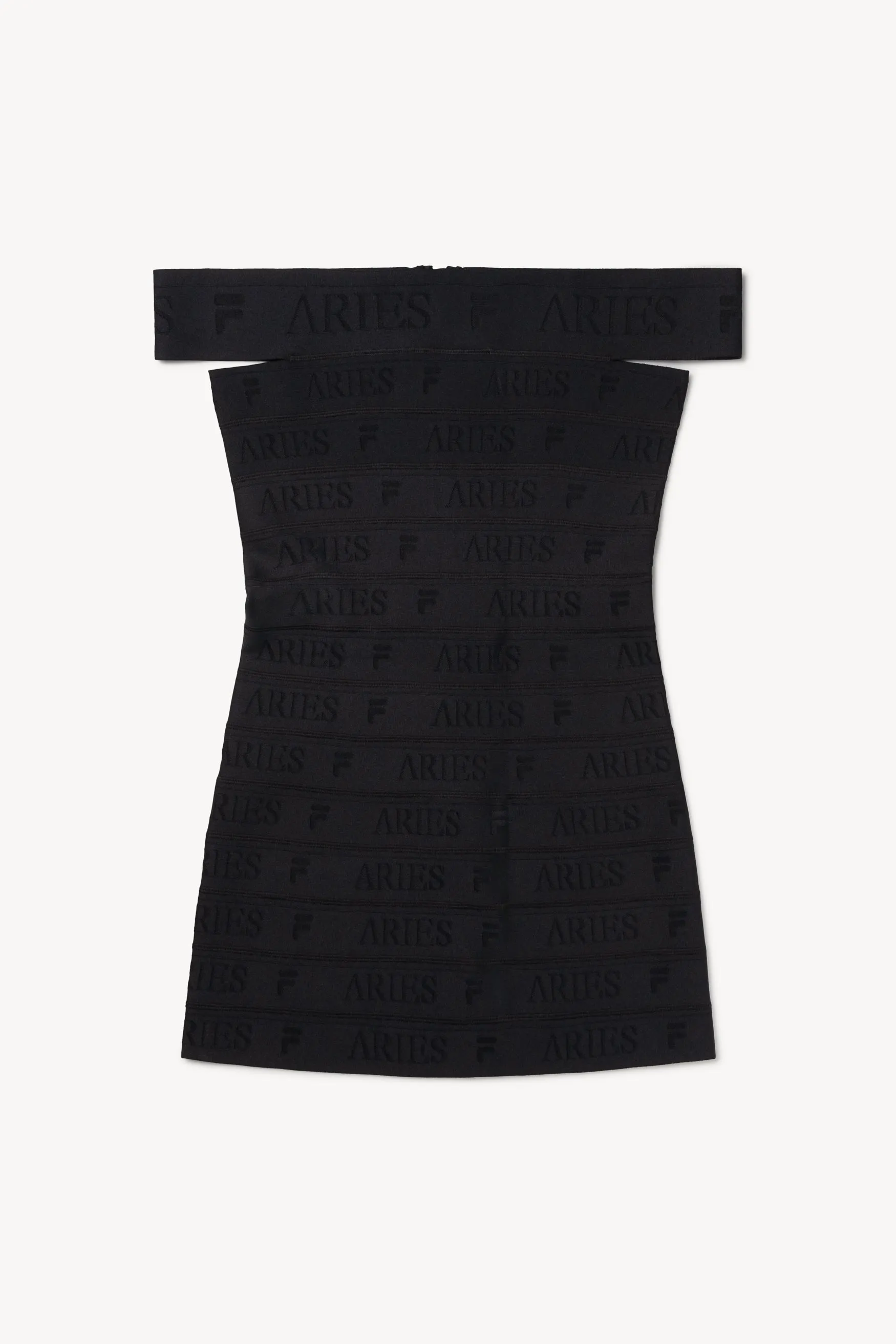 Elastic logo dress.