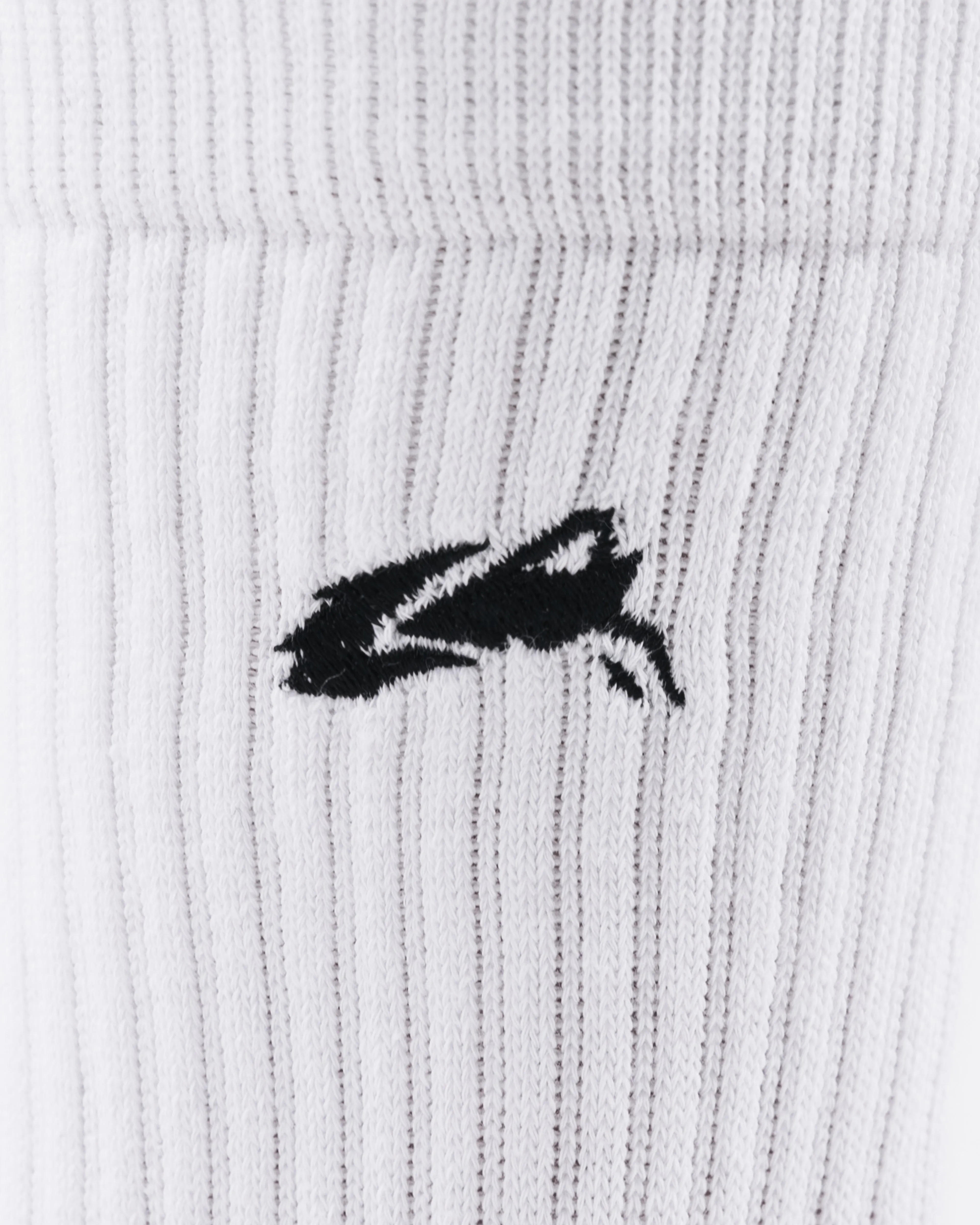 Elite White Wolf Head Crew Sock 6-Pack