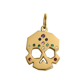 FACETTE RAINBOW SKULL CHARM 18KR rts