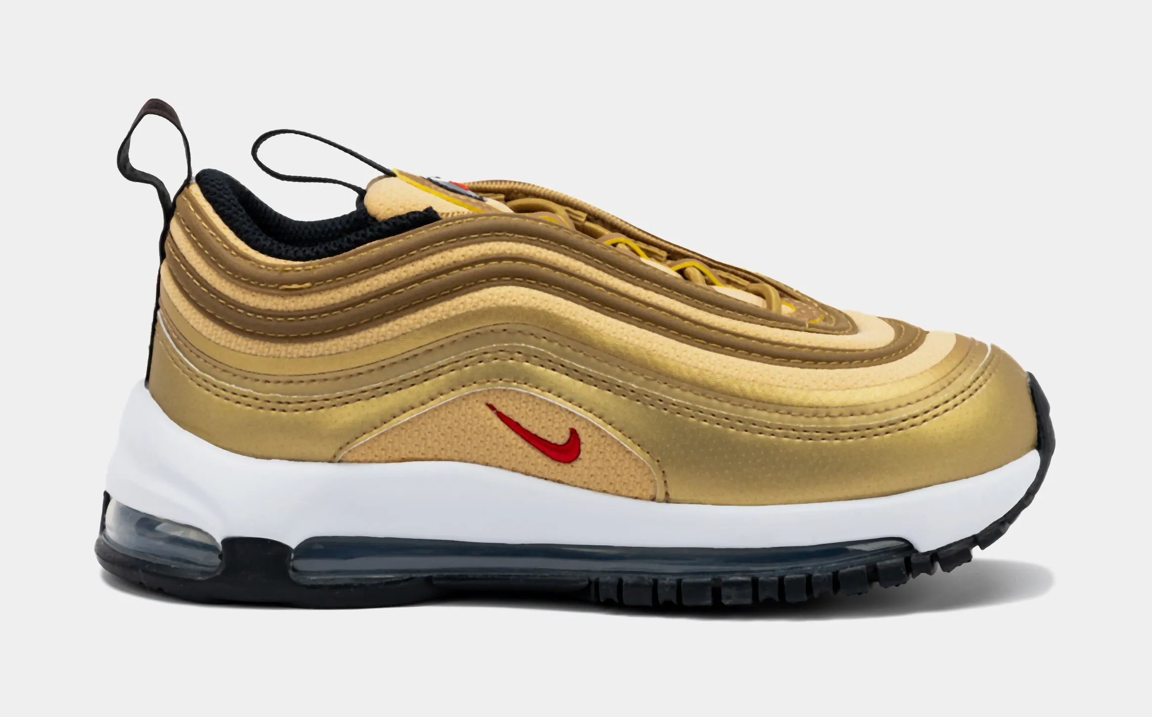 Gold Bullet Air Max 97 Preschool Lifestyle Shoes (Metallic Gold/Black)