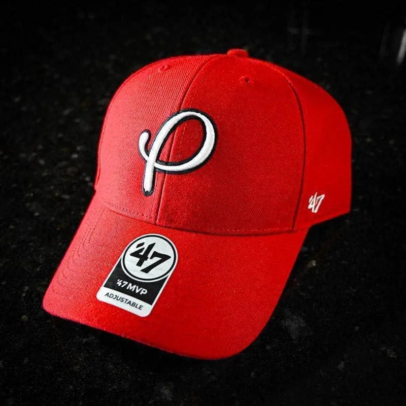 Gold Presidents P X '47 Brand MVP Hat Red